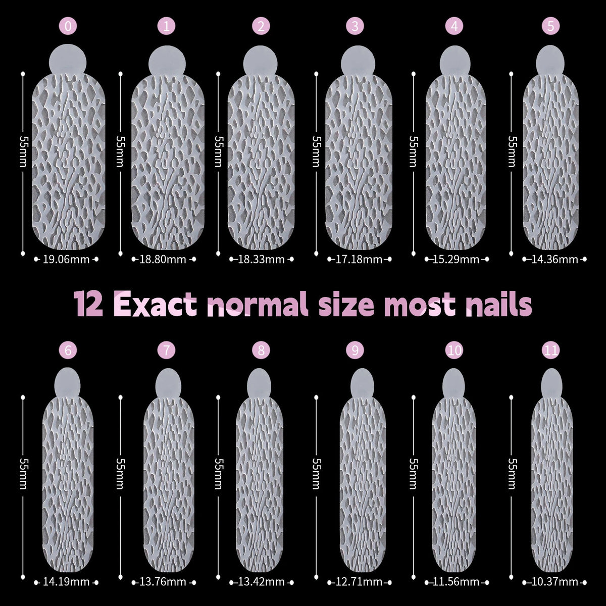 60-Pc Silicone Nail Art Molds | French Tips & 3D Gel Designs Nail Art Molds QXL