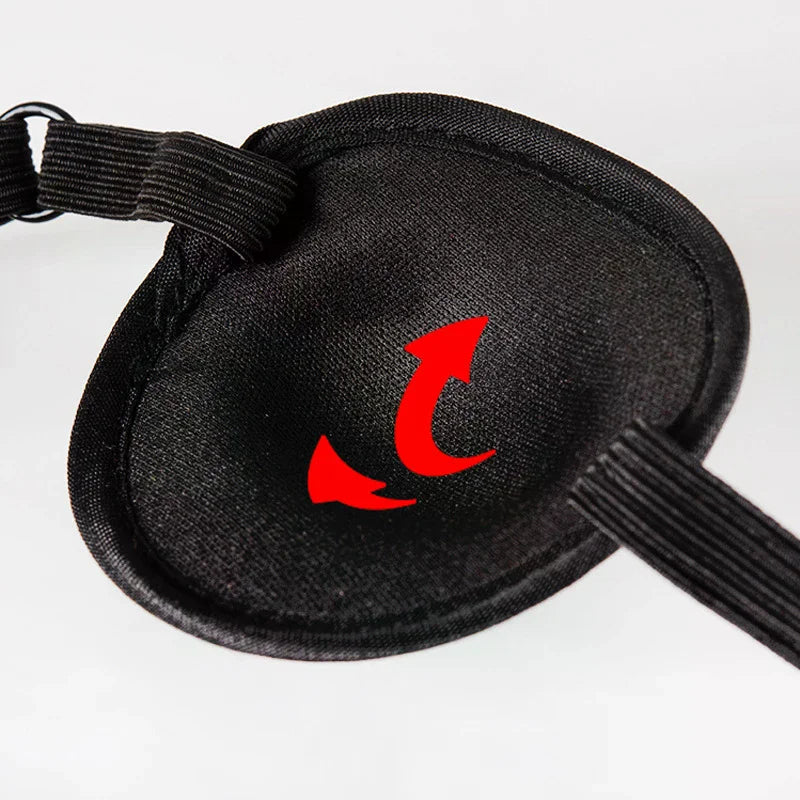 Pirate Eye Patch – Adjustable Black Concave Eyepatch Kids & Adults Costume Eye Patch QXL