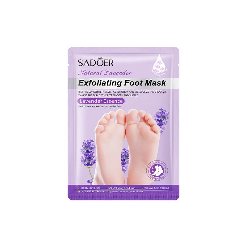 SADOER Exfoliating Foot Peel Mask | Dead Skin Remover Socks Foot Peel Mask QXL Lavender
