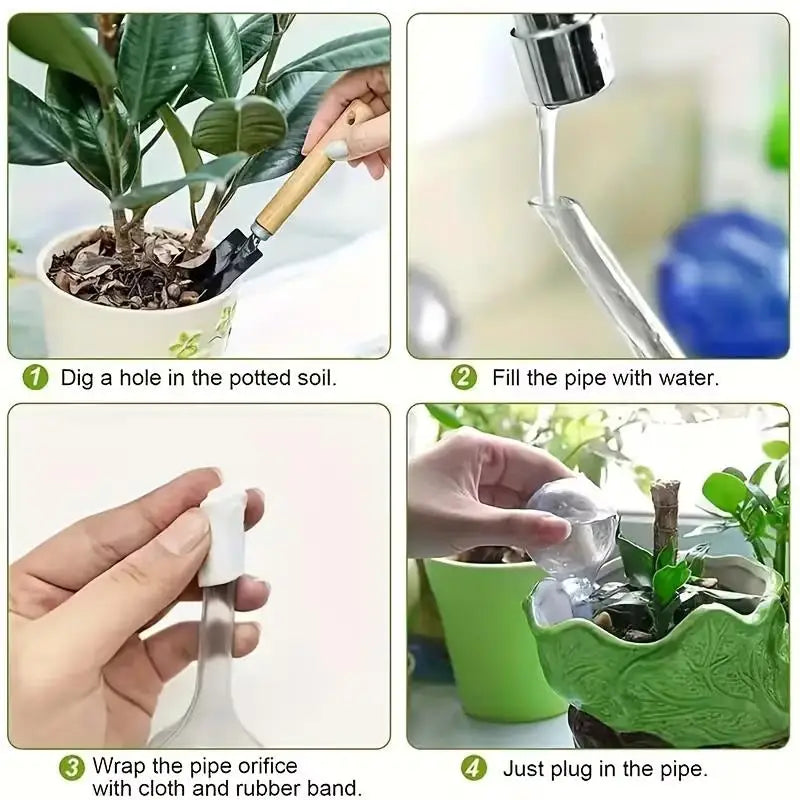5-Pack Self-Watering Globes | Plant Drip Irrigation Waterer Plant Watering Globe QXL