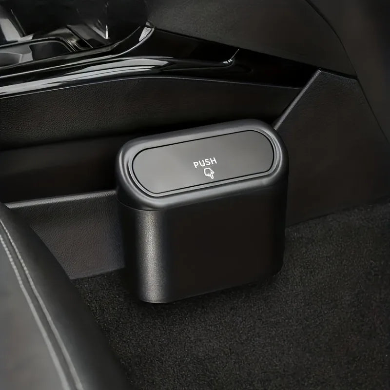 Car Mini Trash Can & Sorting Storage Box | Rolling Lid Car Storage Organizer QXL