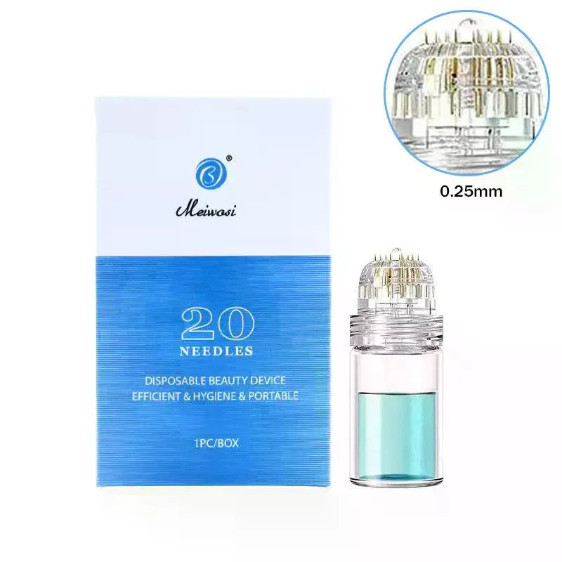 Gold Microneedle Derma Roller 0.25mm – 20-Needle Skin Stamp Microneedle Derma Roller QXL