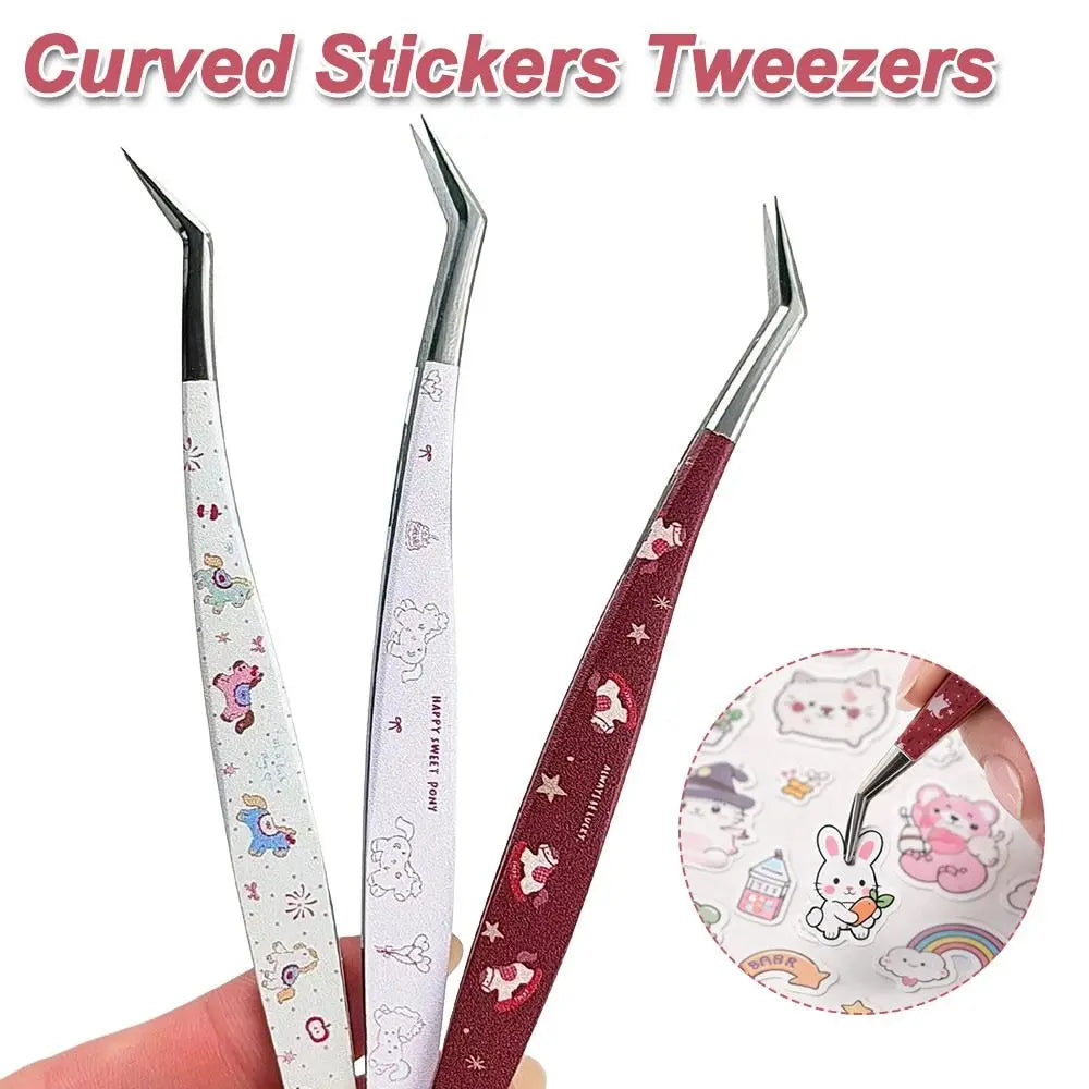 Curved Lash Extension Tweezers | Anti-Static Stainless Steel Lash Extension Tweezer QXL