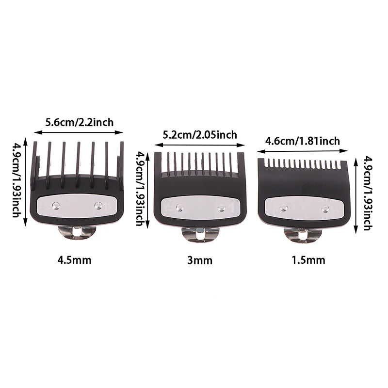 3-Pack Hair Clipper Guard Combs | 1.5mm 3mm 4.5mm Cutting Guides Clipper Guard Combs QXL 1set