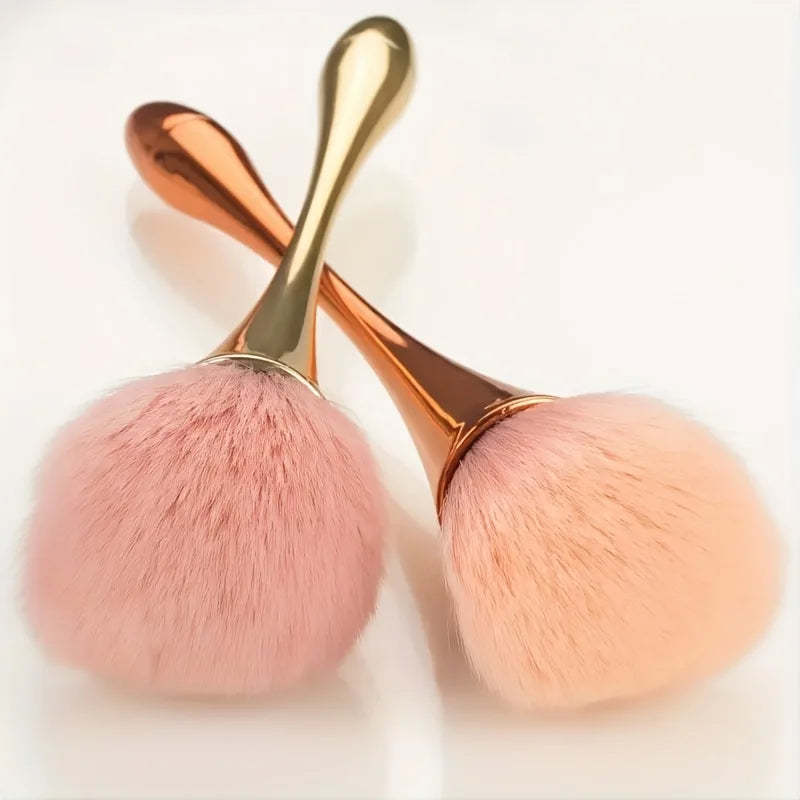 Fan-Shaped Powder & Nail Duster Brush | Soft Fluffy Bristles Nail Duster Brush QXL
