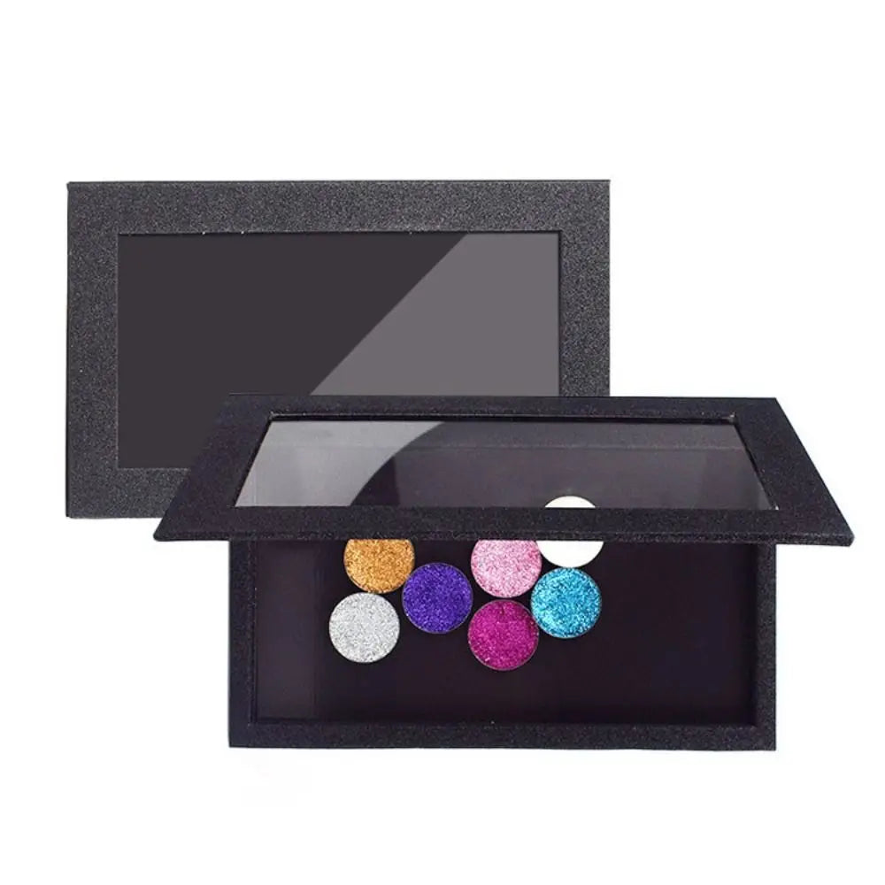 Large Magnetic Empty Eyeshadow Palette – Clear Lid DIY Storage Makeup Palette Organizer QXL