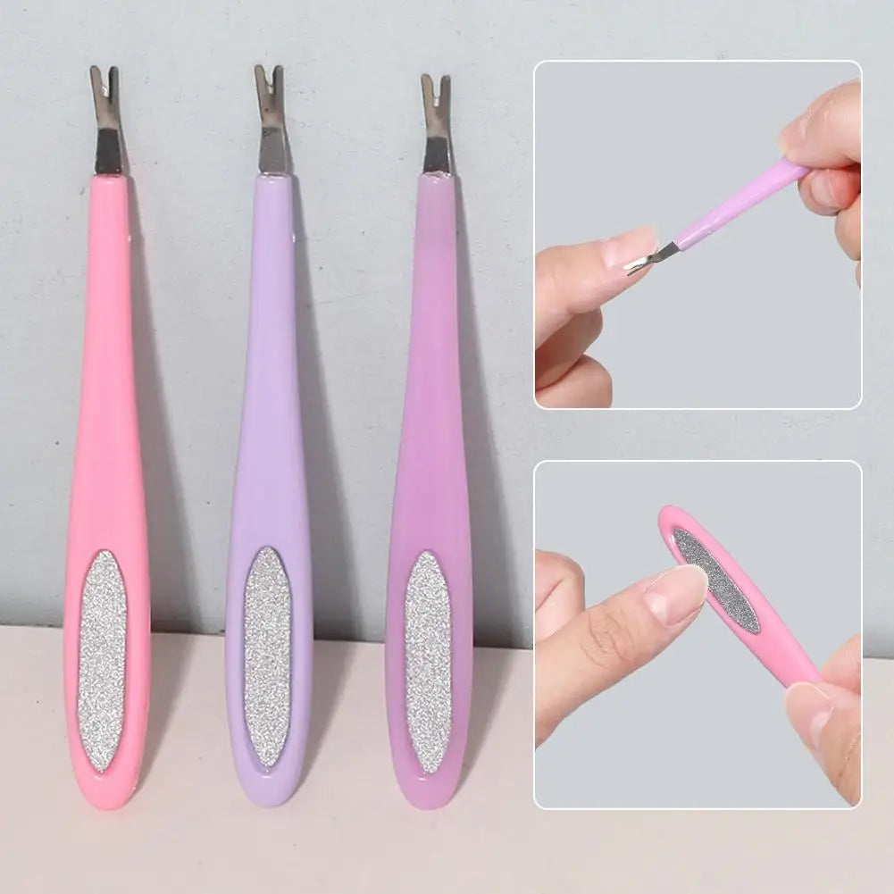 Stainless Steel Cuticle Trimmer & Exfoliating Nail File Tool Cuticle Nail File QXL