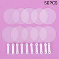 50-Pack Mini Blank Transparent DIY Hand Fans – Party Favors DIY Craft Fans QXL 50PCS