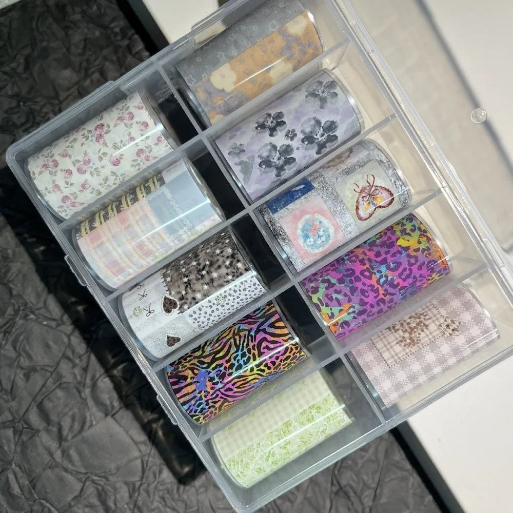 Nail Foil Stickers – Flower, Leopard & Stripe Decals Nail Foil Stickers QXL