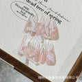 Handcrafted Butterfly Zircon White Bow Wearable Nail Art Wearable Nail Art QXL XS China Mainland