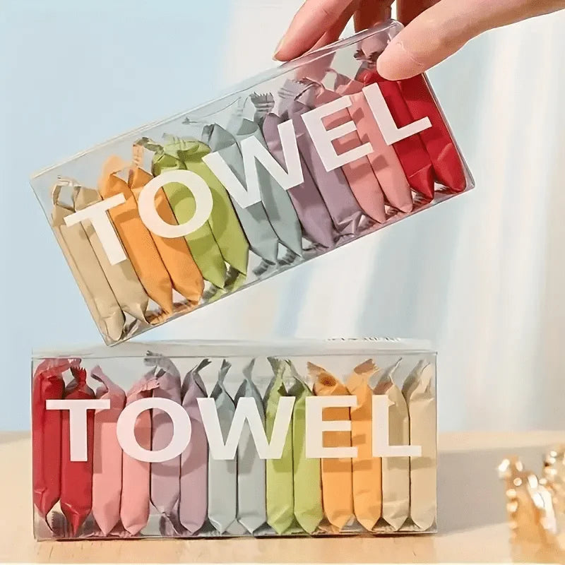 Compressed Disposable Travel Face Towels – 7 or 14-Pack Compressed Travel Towel QXL