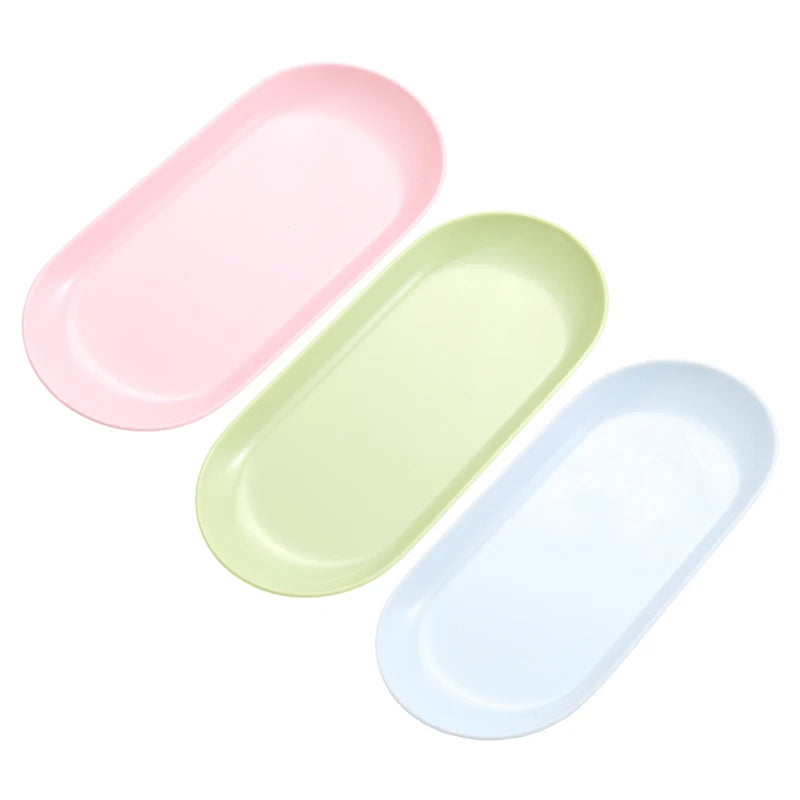 Oval Nail Art Tools Tray | Plastic Manicure Storage Plate Nail Art Storage Tray QXL