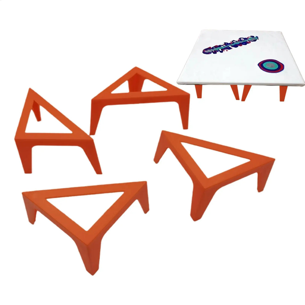 4-Pack Mini Triangle Canvas Stands for Paint Pouring & Art Canvas Painting Stand QXL