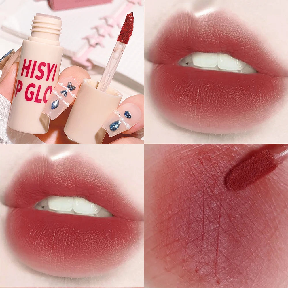 6-Color Matte Velvet Lip Glaze | Long-Lasting High Pigment Matte Lip Glaze QXL