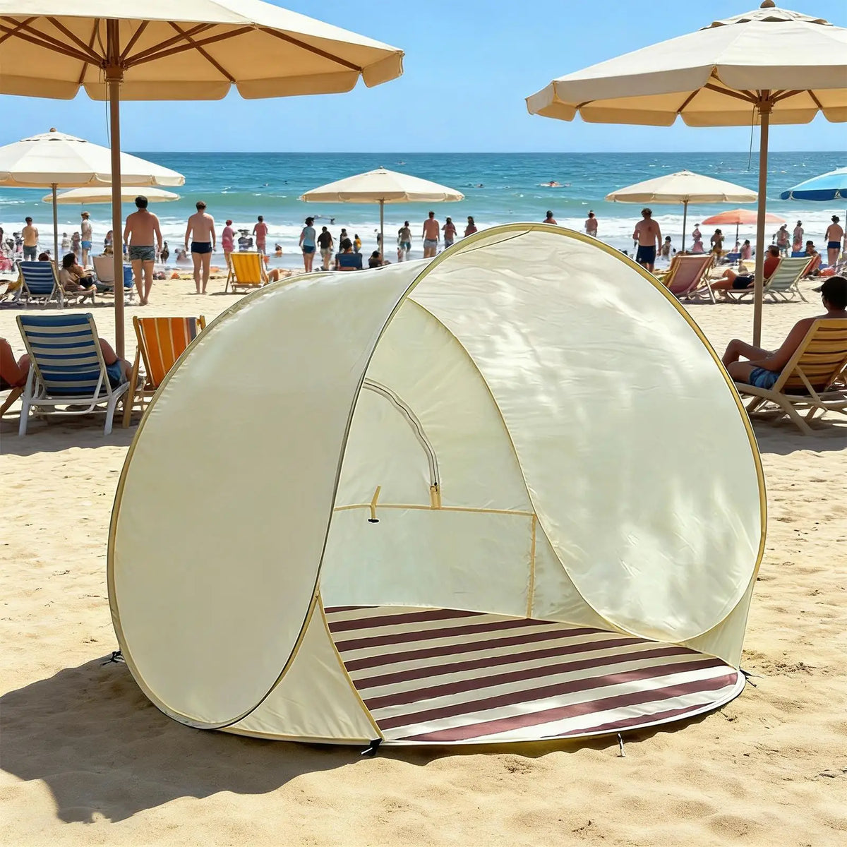 Pop-Up Beach Tent 3–4 Person | UPF 50+ Canopy Shelter Pop-Up Beach Tent QXL tent