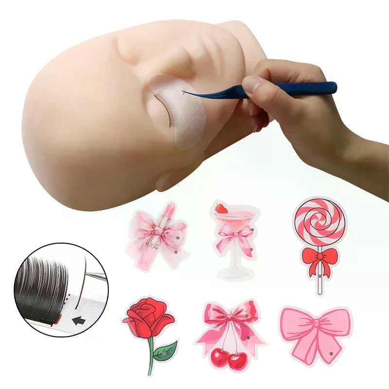 Pink Acrylic Lash Extension Display Board & Magnetic Tray Lash Extension Tray QXL