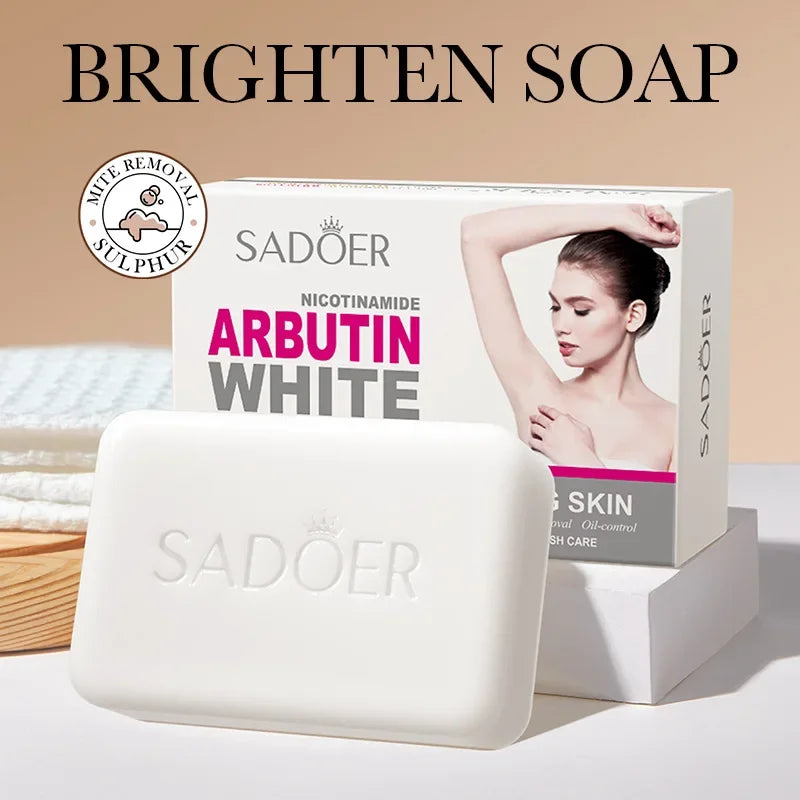 SADOER Niacinamide Arbutin Brightening Facial Soap Cleanser Facial Cleansing Soap QXL