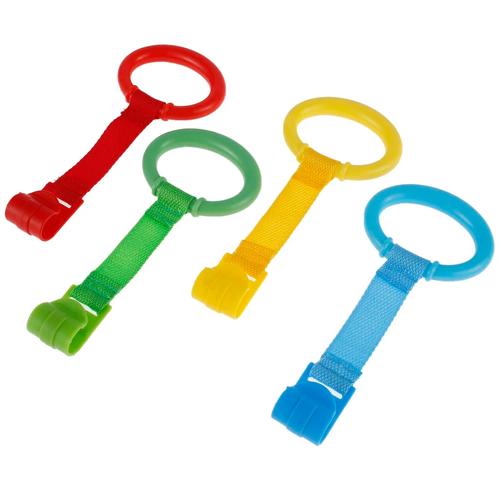 4-Pack Baby Crib Pull Rings | Walking Training Stand-Up Grip Baby Walking Aid QXL