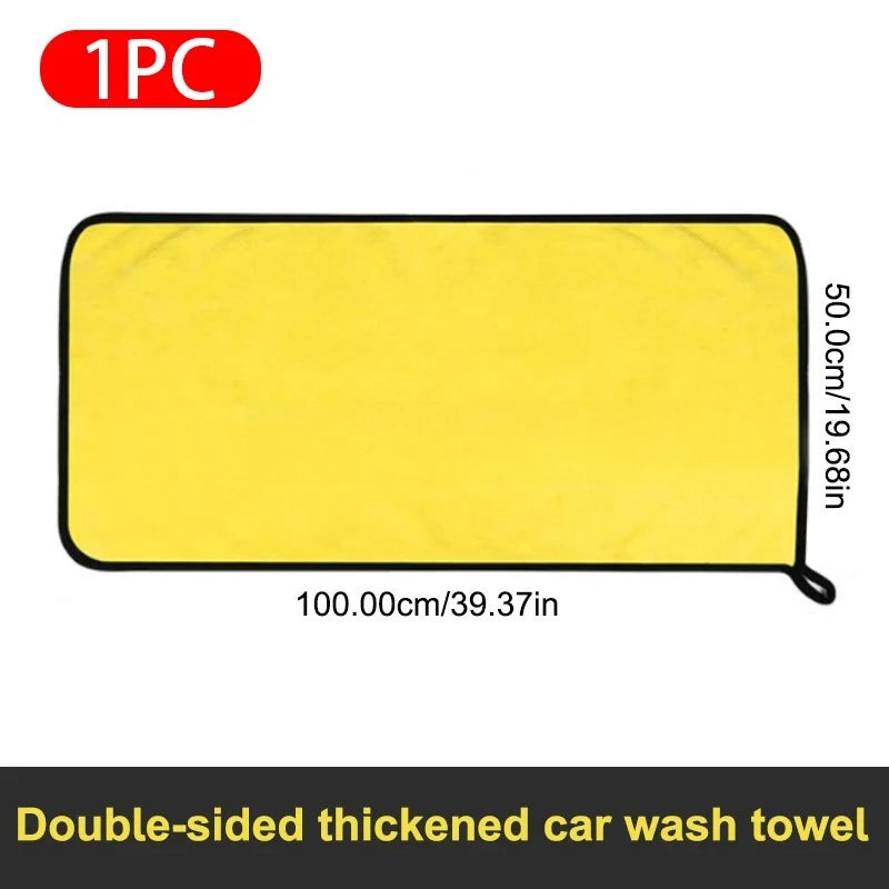 Microfiber Car Wash Detailing Towel | Lint-Free Drying Cloth Car Detailing Towel QXL 100X50CM
