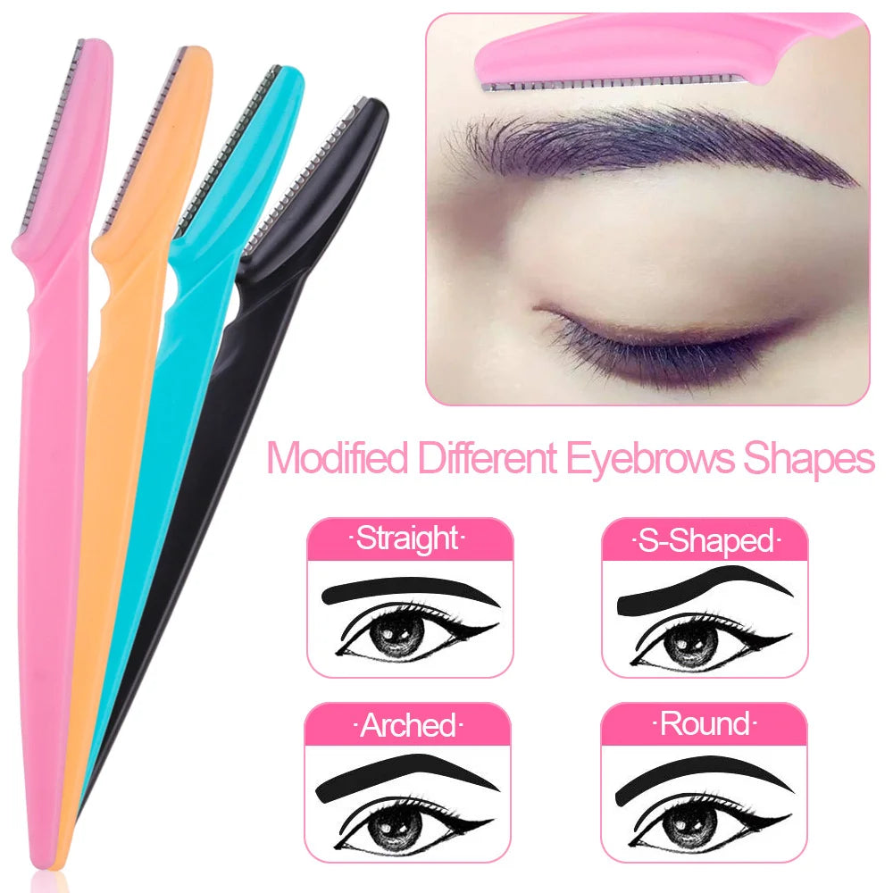 Precision Eyebrow Razor & Dermaplaning Kit | 3–12 Pcs Set Facial Dermaplaning Razor QXL