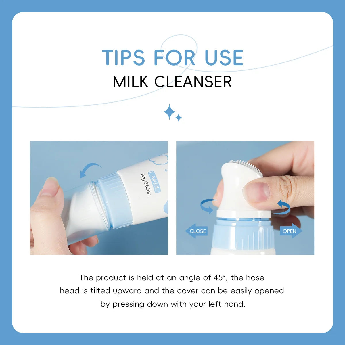 Laikou Milk Foam Face Cleanser | Oil Control & Pore Care 80g Foaming Facial Cleanser QXL
