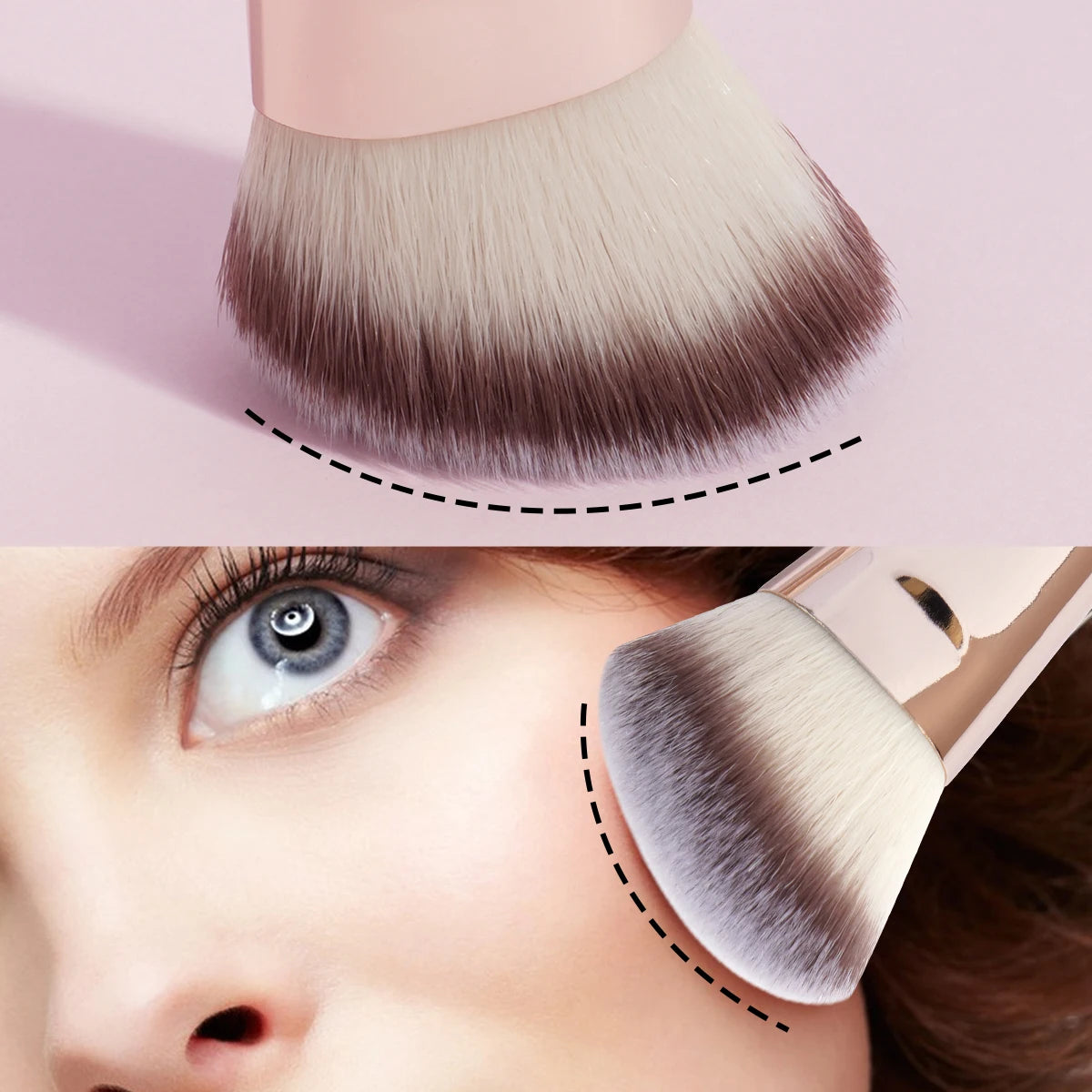 MAANGE 4-Pc Dual-Ended Makeup Brush Set | Travel Box Makeup Brush Set QXL