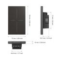 WiFi Smart Wall Switch | Touch, App & Voice Control Gray WiFi Smart Switch QXL 4 gang US PLUG