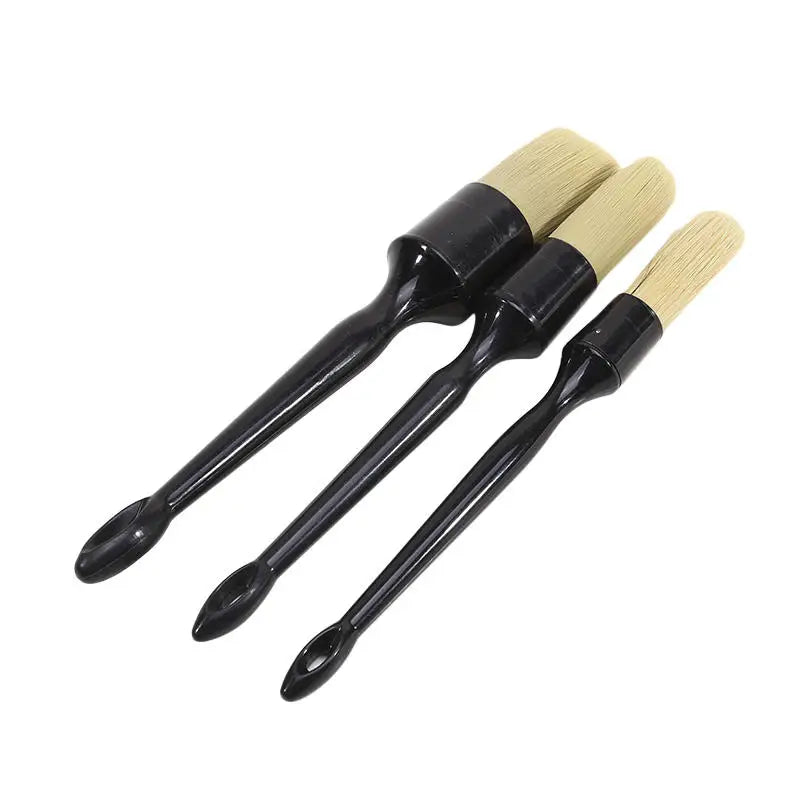 3-Pack Car Detail Brushes | Interior & Exterior Cleaning Set Car Detailing Brush Set QXL 3pcs Style B