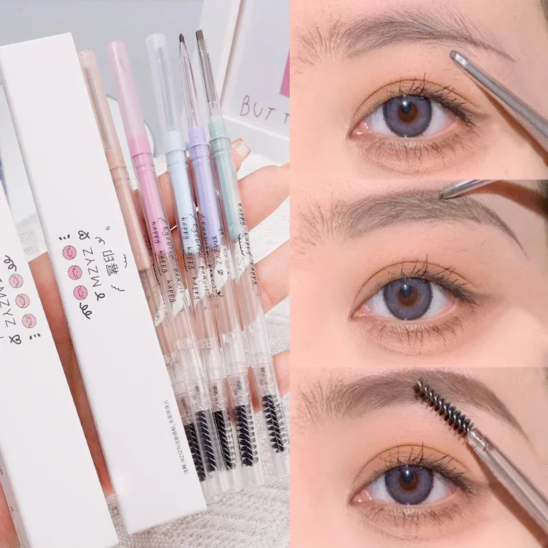 Dual-Ended Waterproof Ultra Fine Eyebrow Pencil & Spoolie Eyebrow Pencil QXL