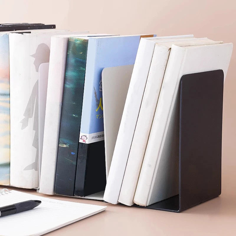 L-Shaped Bookends Desktop Organizer | Minimalist Book Stand Desktop Book Organizer QXL