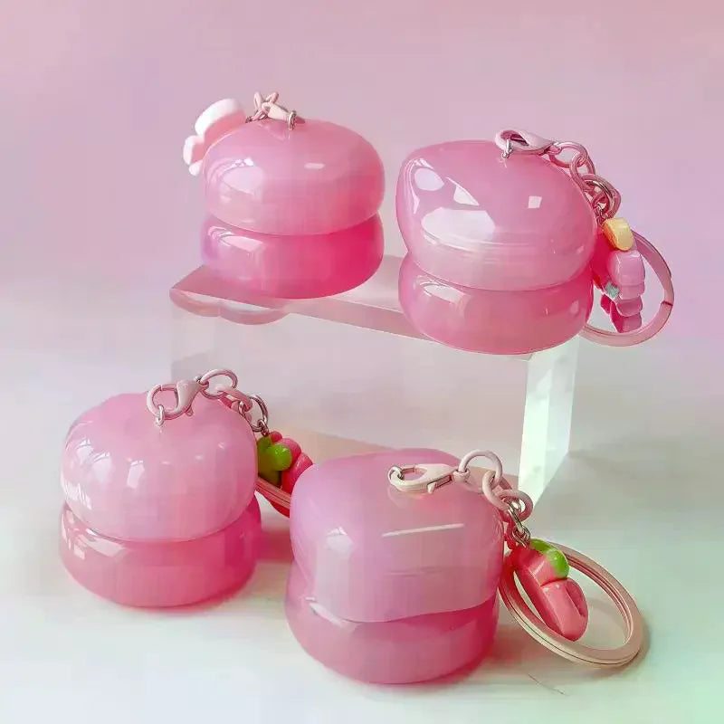 5g Mini Empty Lip Balm Jar with Keychain | DIY Lip Mask Lip Balm Container QXL