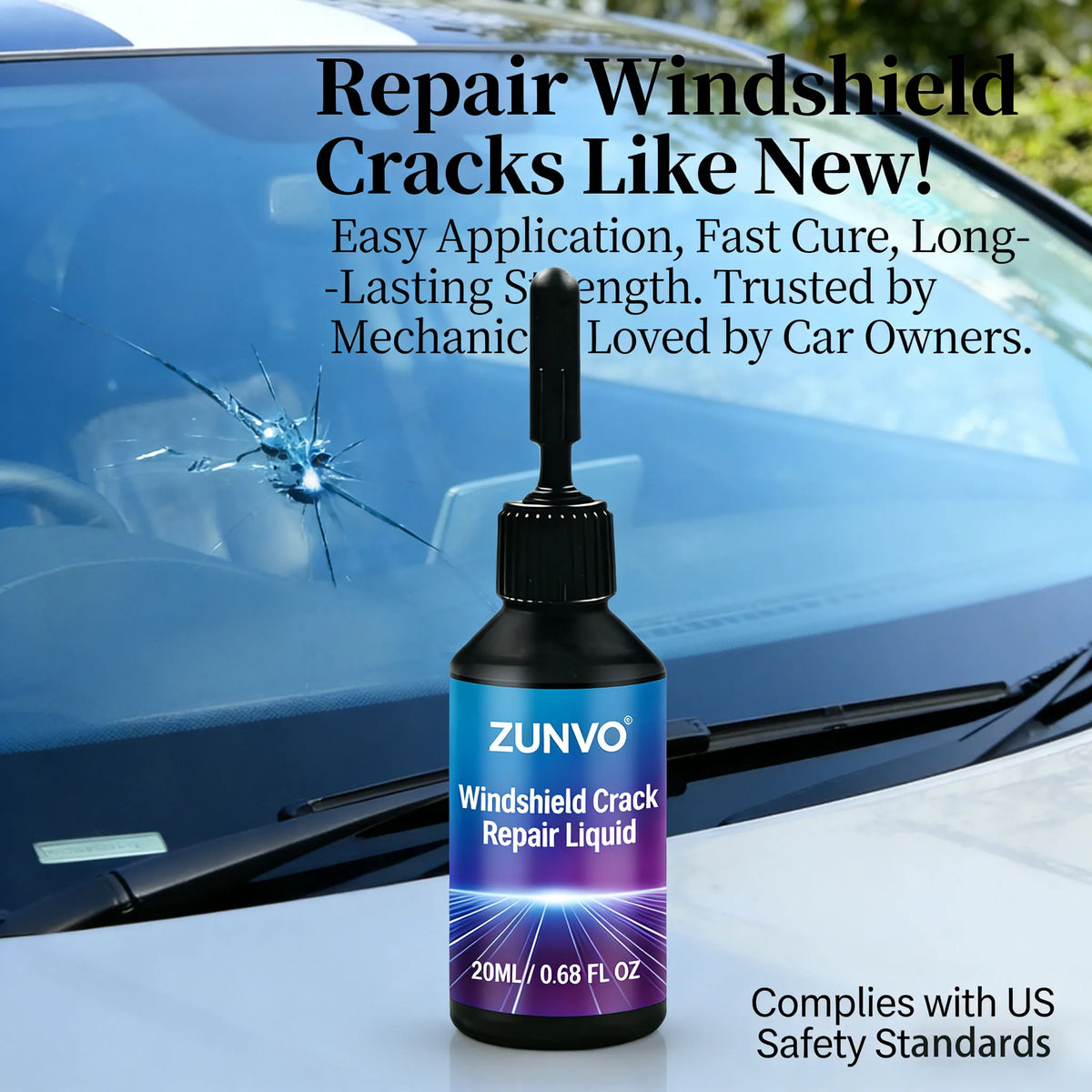 Windshield Crack Repair Resin | Car Glass Chip Fix Kit Windshield Repair Kit QXL