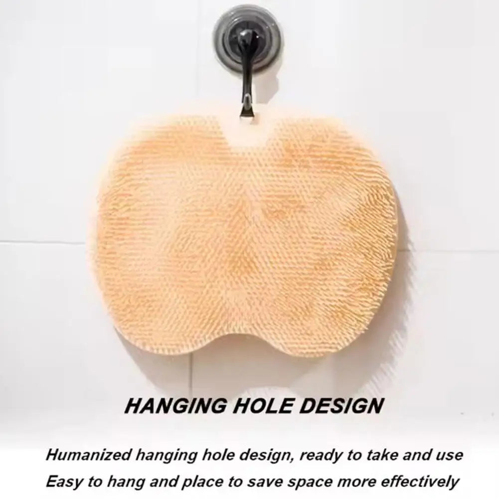 Silicone Foot Scrubber Mat with Suction Cups | Non-Slip Bath Pad Foot Scrubber Mat QXL