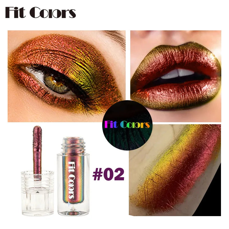 Fit Colors Chameleon Metallic Liquid Eyeshadow – 6 Shades Liquid Eyeshadow QXL 02 2.5ML