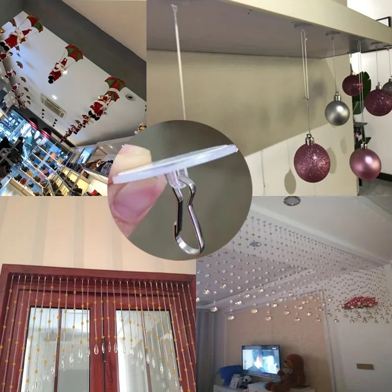 Self-Adhesive Ceiling Hooks | Stainless Steel Suction Cups Adhesive Ceiling Hooks QXL