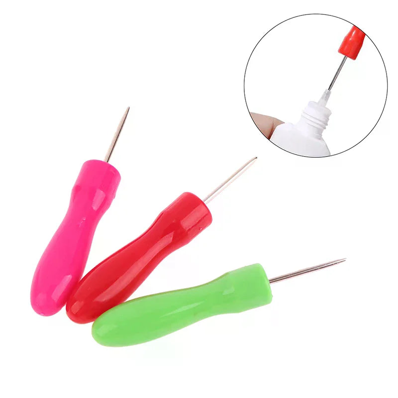 3-Pack Lash Glue Bottle Blocking Needle & Plug Cap Opener Lash Extension Tool QXL