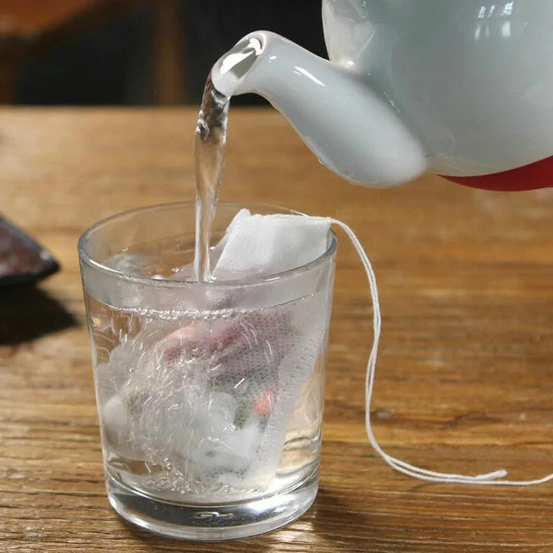 Disposable Empty Tea Filter Bags with String | Heat Seal Tea Filter Bags QXL