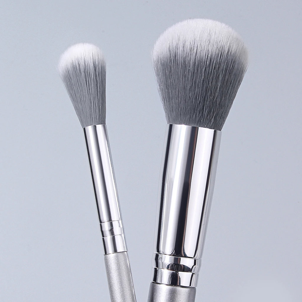 KOSSHOW 3-Pc Dome Blush Brush & Puff Set – Highlight & Powder Blush Brush Set QXL