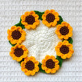 Handmade Crochet Flower Coaster | 2-in-1 Bouquet & Cup Mat Decorative Coaster QXL A As picture