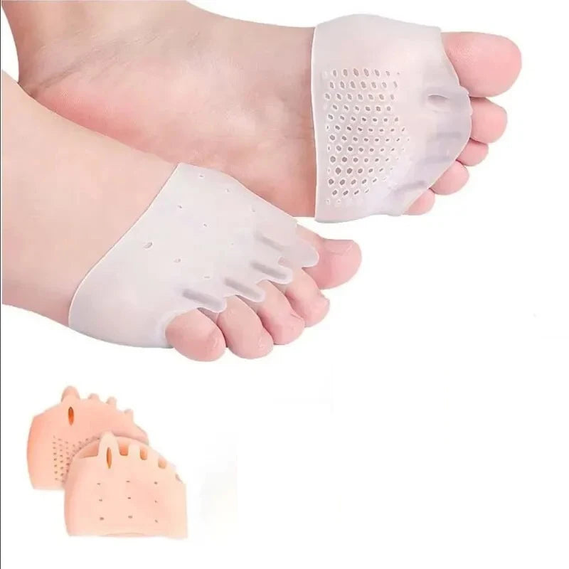 2-Pack Silicone Toe Separator & Gel Forefoot Cushion Pads Gel Forefoot Pads QXL