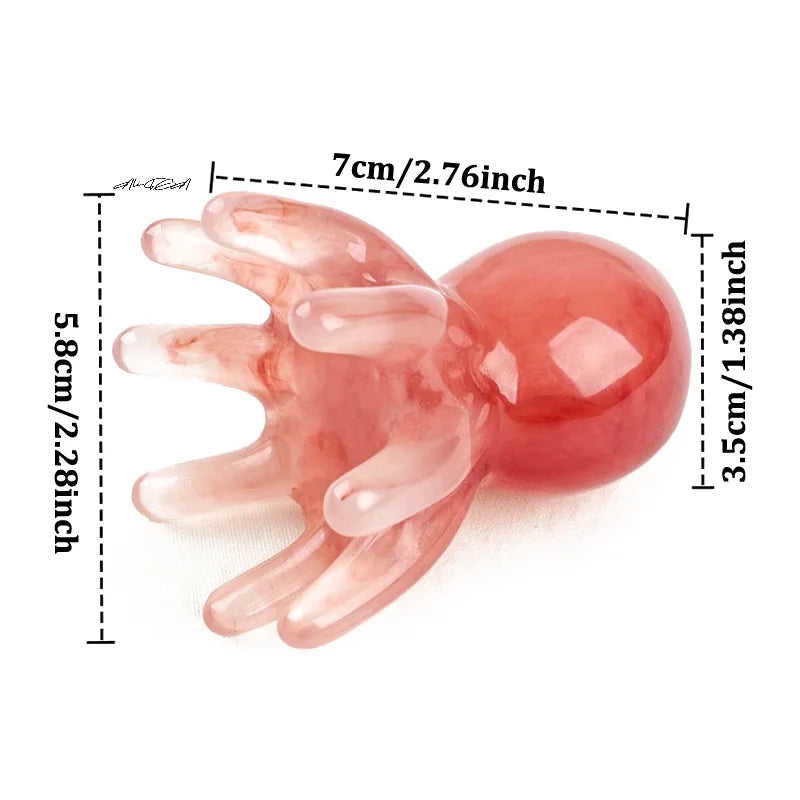 Resin Octopus Scalp Massager | Gua Sha Head Comb Tool Scalp Massager Comb QXL