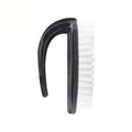 Oval Soft Bristle Nail Dust Brush | Nail Cleaning Sweep Tool Nail Dust Brush QXL black