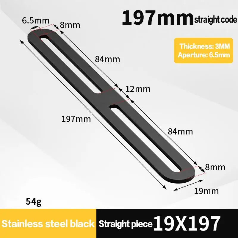 Stainless Steel 180° Flat Angle Bracket | Furniture Connector Flat Angle Bracket QXL A4