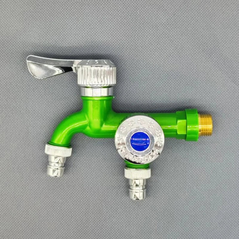 Dual Outlet Water Tap 1/2" Double Control Faucet Splitter Faucet Splitter Tap QXL