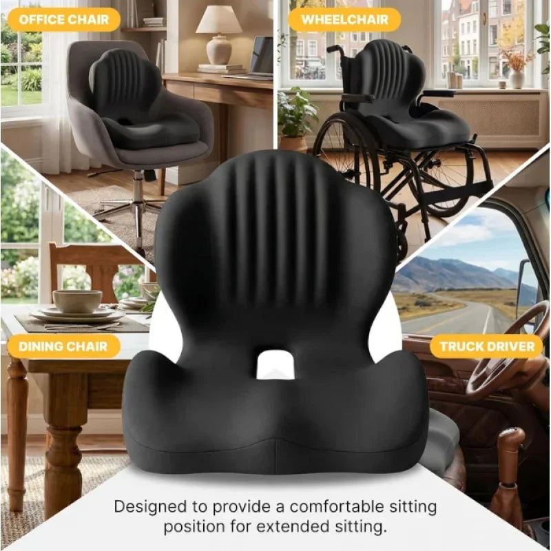 Ergonomic Memory Foam Lumbar Support Cushion | Back Posture Pad Lumbar Support Cushion QXL