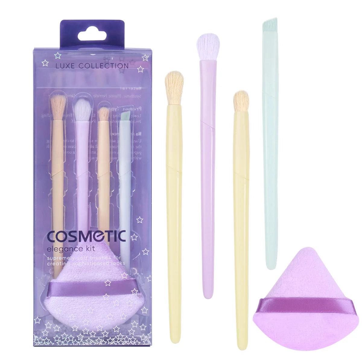 Portable Mini Macaron Makeup Brush Set – 4-Piece Eye Kit Makeup Brush Set QXL