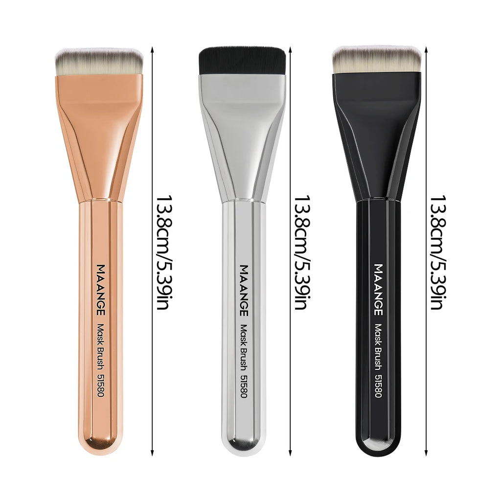 MAANGE 3-Pc Foundation & Contour Brush Set | Flat Blending Makeup Brush Set QXL