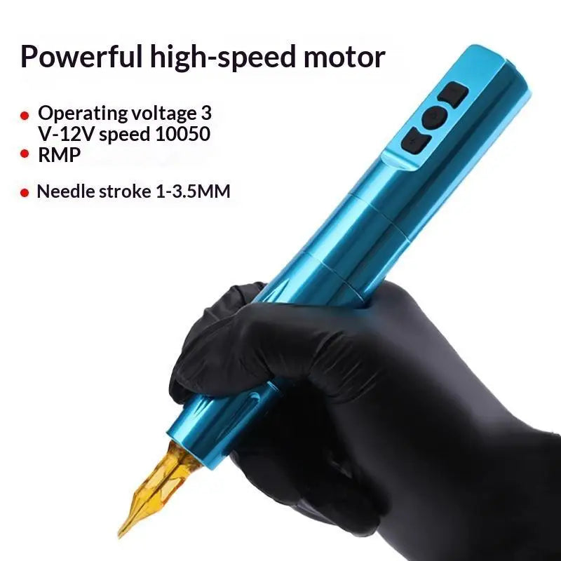 Wireless Rechargeable Tattoo Pen | Adjustable Speed Grip Wireless Tattoo Pen QXL
