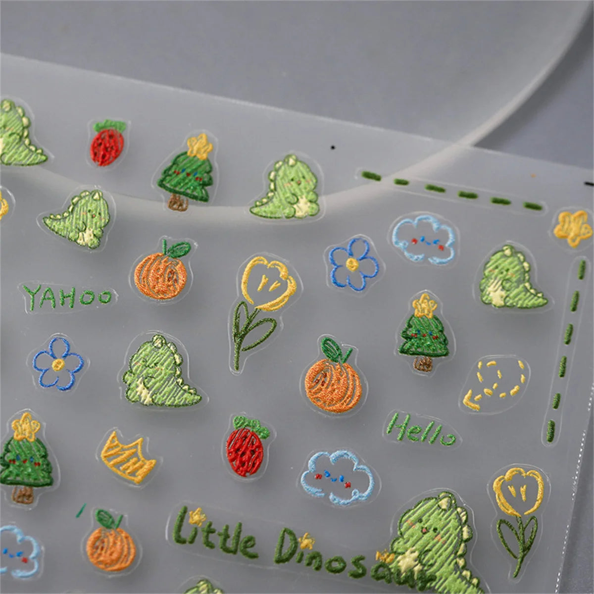 5D Kawaii Dinosaur Nail Art Stickers | Self-Adhesive Decals Nail Art Stickers QXL