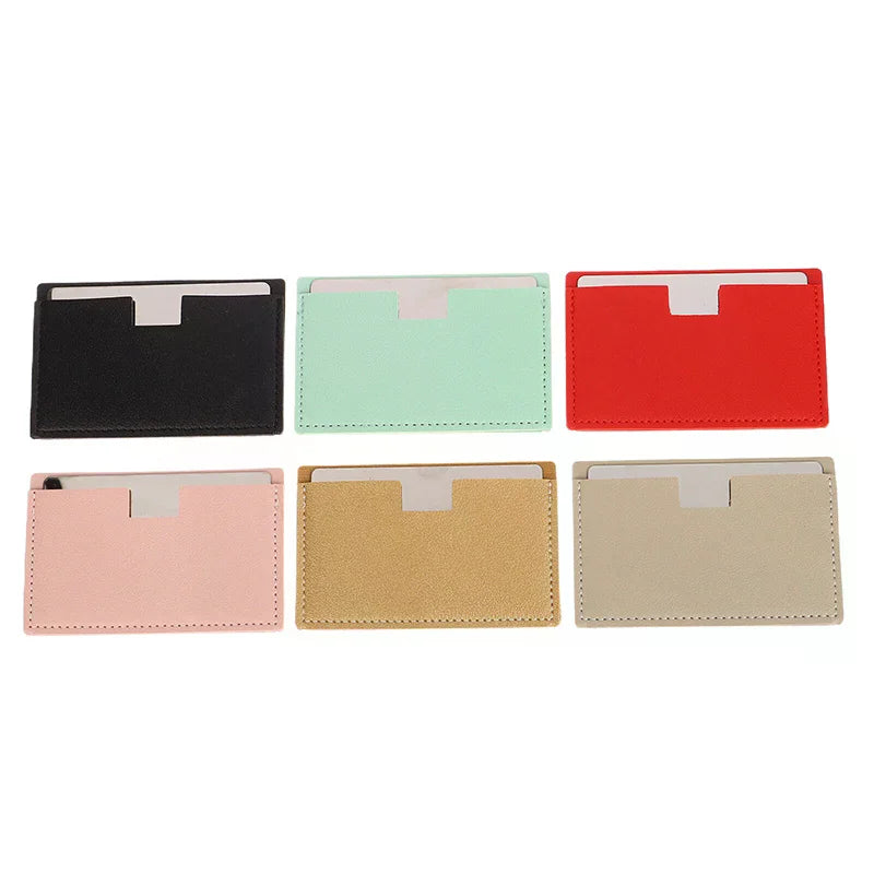 Shatterproof Pocket Makeup Mirror | PU Leather Card Mirror Pocket Makeup Mirror QXL